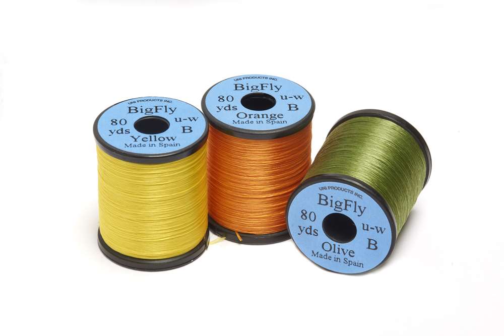 Uni Big Fly 3/0 Olive (Pack 20 Spools) Fly Tying Threads (Product Length 80 Yds / 73m 20 Pack)